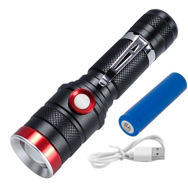 Фонарь ручной 736-TG(Red), 1x18650, 1 РЕЖИМ, ЗП microUSB, zoom 73618 фото