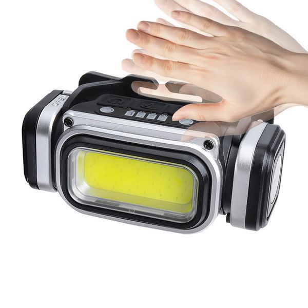 Ліхтар налобний HX-T80S-COB(White+Red), Motion Sensor, Waterproof, 1x18650, ЗП Type-C, магніт, Box 80119 фото