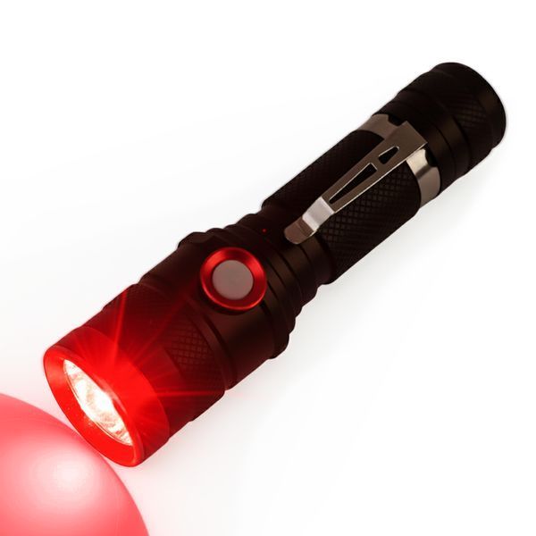 Фонарь ручной 736-TG(Red), 1x18650, 1 РЕЖИМ, ЗП microUSB, zoom 73618 фото