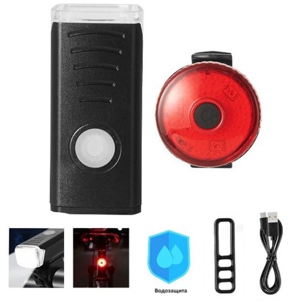 Велоліхтар BSK-1133-XPG, STOP-3SMD(red), вбудований акумулятор, ЗУ microUSB 1133 фото