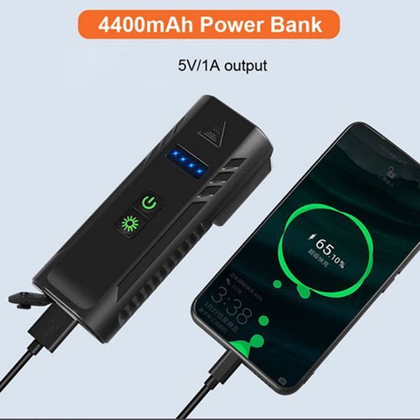 Велофара з сигналом FY-336-4T6, power bank, Aluminum, кнопка виносна, Waterproof, 3364 фото