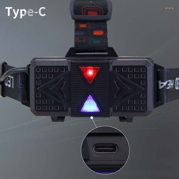 Фонарь налобный night vision fluorescence CT012-3Q-TG, 3x18650, ЗУ Type-C, Power Bank, zoom, Box 01233 фото