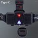 Фонарь налобный night vision fluorescence CT012-3Q-TG, 3x18650, ЗУ Type-C, Power Bank, zoom, Box 01233 фото 4
