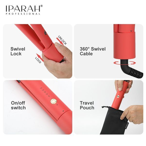Выпрямитель для волос IPARAH P-103R RED, 4 режима, 160-220&deg;C, керамическое покрытие, 58W 1034 фото