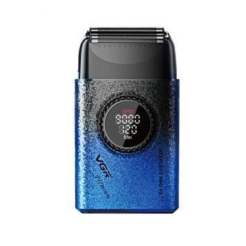 Электробритва шейвер VGR V-377 BLUE, двойное лезвие, регулировка мощности 7000-9000 RPM, LED display 3773 фото