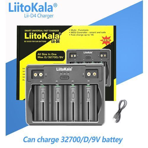 Зарядний пристрій LiitoKala Lii-D4, 4x26650, 18650, 21700, 18500, 26700, 16340, 22650, AA, AAA 4426 фото