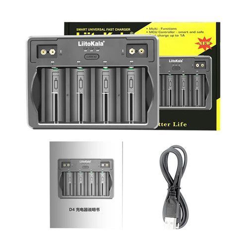 Зарядний пристрій LiitoKala Lii-D4, 4x26650, 18650, 21700, 18500, 26700, 16340, 22650, AA, AAA 4426 фото