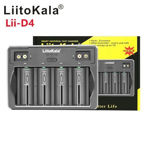 Зарядний пристрій LiitoKala Lii-D4, 4x26650, 18650, 21700, 18500, 26700, 16340, 22650, AA, AAA 4426 фото