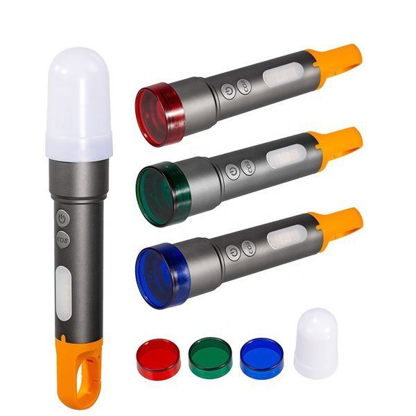 Фонарь ручной CB-X723-TG+3LED, Li-Ion аккумулятор, 3 фильтра, ЗУ Type-C, zoom, Box 7233 фото