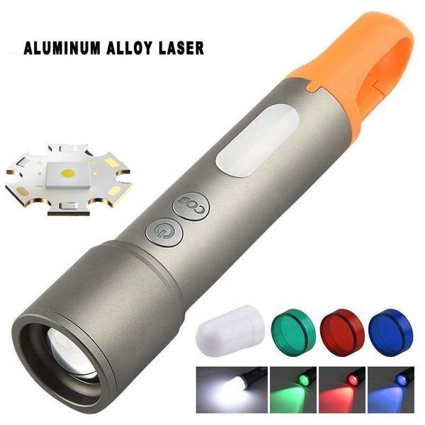 Фонарь ручной CB-X723-TG+3LED, Li-Ion аккумулятор, 3 фильтра, ЗУ Type-C, zoom, Box 7233 фото