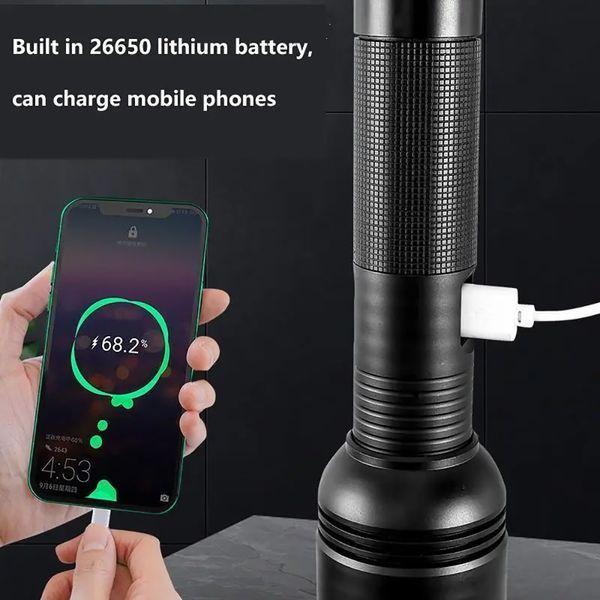 Ліхтар ручний WS-5572-TG, 1 режим, 1x18650, ЗП Type-C, zoom, Box 5572 фото
