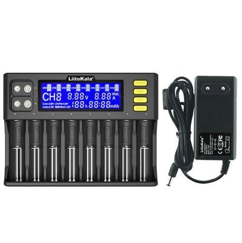 Зарядний пристрій LiitoKala Lii-S8-220V, 8Х-AA, AAA, 18650, 26650, 21700 Li-ion, LiFePo4, Ni-Mh, ОРИГІНАЛ 5414 фото