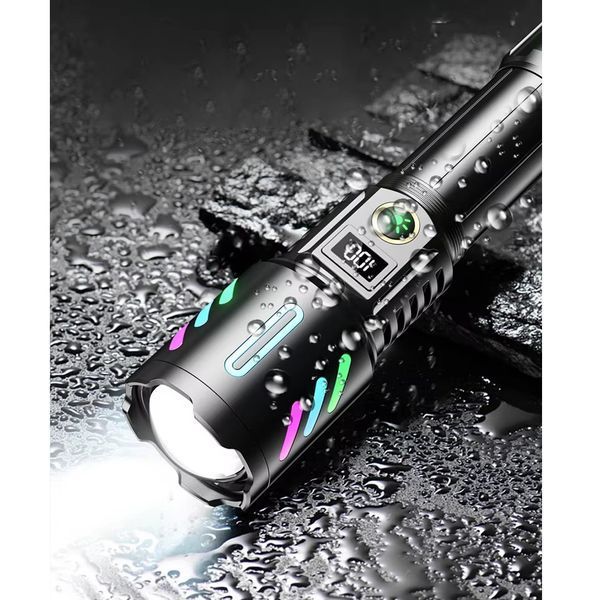 Ліхтар night vision fluorescence 1143-white laser led PM10-TG, 1x26650, Power Bank, ЗП Type-C, zoom 11430 фото