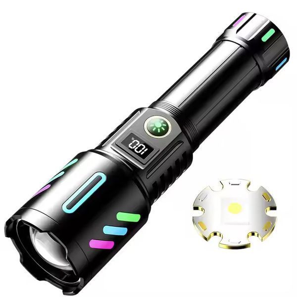 Ліхтар night vision fluorescence 1143-white laser led PM10-TG, 1x26650, Power Bank, ЗП Type-C, zoom 11430 фото