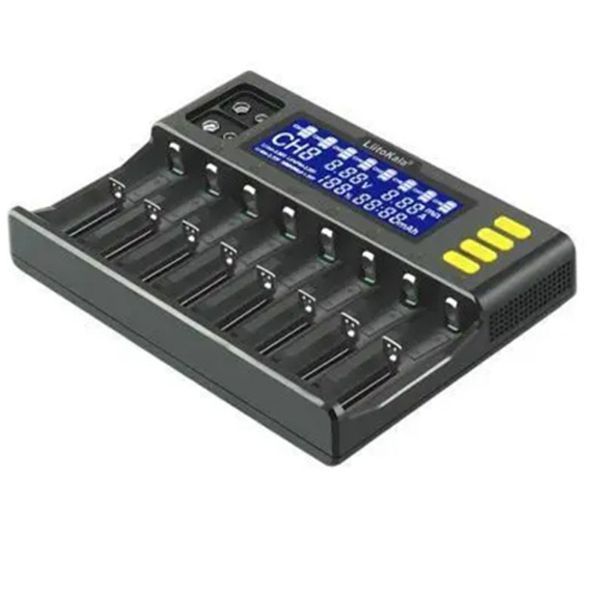 Зарядний пристрій LiitoKala Lii-S8-220V, 8Х-AA, AAA, 18650, 26650, 21700 Li-ion, LiFePo4, Ni-Mh, ОРИГІНАЛ 5414 фото