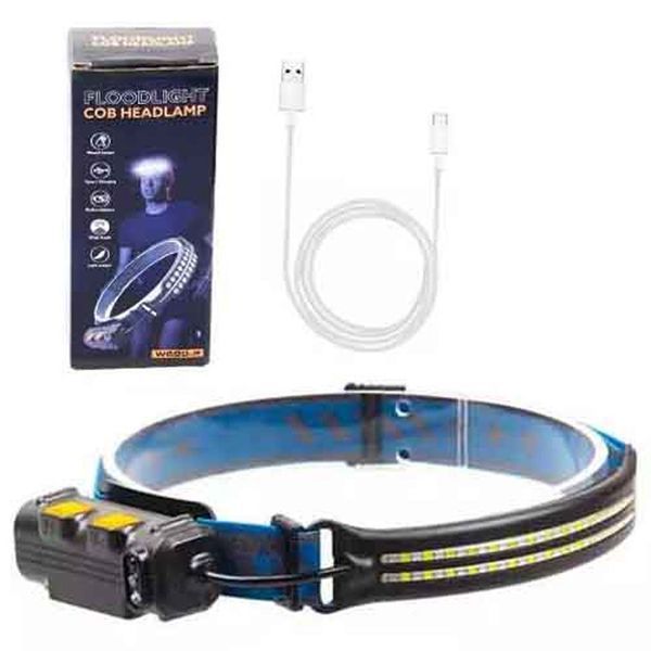Ліхтар налобний BL-W691-2COB (white+red+RGB), Motion Sensor, ЗУ Type-C 6912 фото