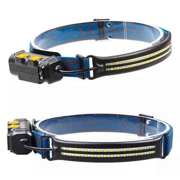 Ліхтар налобний BL-W691-2COB (white+red+RGB), Motion Sensor, ЗУ Type-C 6912 фото