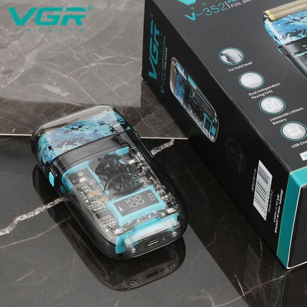 Електробритва VGR V-352 шейвер, подвійне лезо, IPX5, LED Display 352 фото