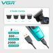 Тример для стрижки VGR V-996 Green, 4 насадки, LED display 99640 фото 3