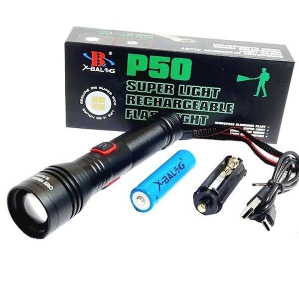Ліхтар ручний Bailong BL-P02-P50, ЗУ Type-C 0250 фото