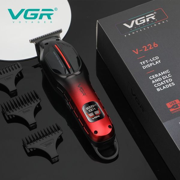 Тример VGR V-226 RED, 9000 RPM, 3 насадки, LED display 2263 фото