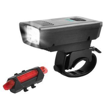 Ліхтар велосипедний 1803-1-XPE, габарит 5LED, вбудований акумулятор 18031 фото