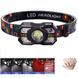 Фонарь налобный XS-09-LM+6SMD(WHITE+RED), Motion Sensor, Li-Ion аккум., ЗУ Type-C 0961 фото 7