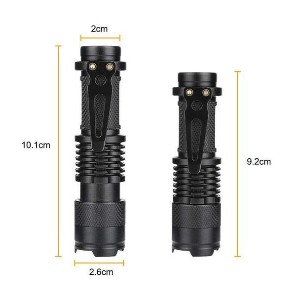 Фонарь K11-395UV, 1хАА/1x14500, 1 РЕЖИМ, zoom, зажим 11395 фото