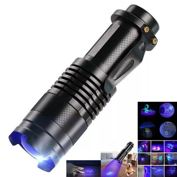 Фонарь K11-395UV, 1хАА/1x14500, 1 РЕЖИМ, zoom, зажим 11395 фото