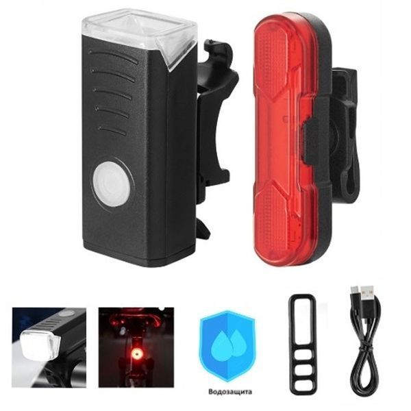 Велоліхтар BSK-HY027-XPG, STOP-5SMD(red), Li-Ion акумулятор, ЗП microUSB 0275 фото