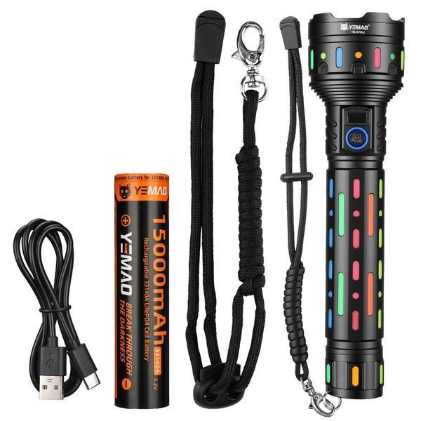 Фонарь ручной YEMAO YM-G705-2 TG, 1x33140, Power Bank, ЗУ Type-C, zoom 70521 фото