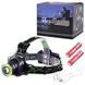 Ліхтар налобний T106-T6+COB, 2x18650, signal light, zoom, ЗУ microUSB, Box 6677 фото 3